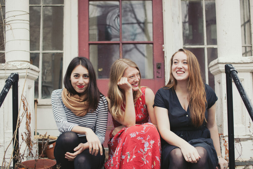 Ellie Buckland, Mali Obomsawin, and Isa Burke from Lula WIles