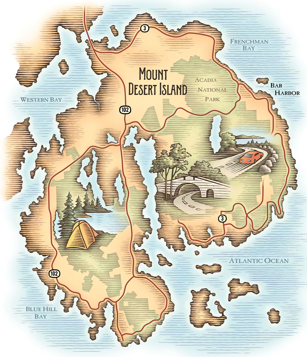 Mount Desert Island Art Trail Map