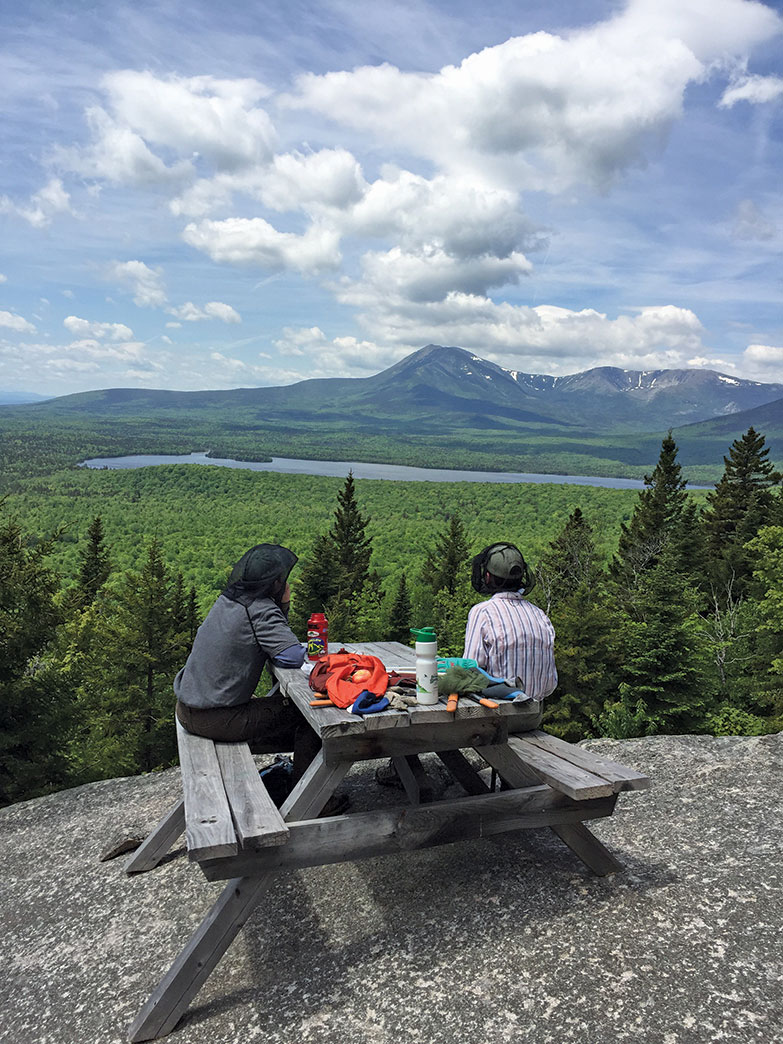 Barnard Mountain, with Katahdin looming