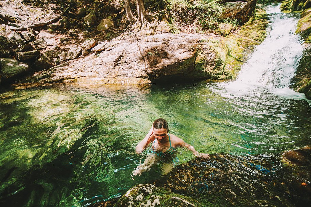 woman in lake