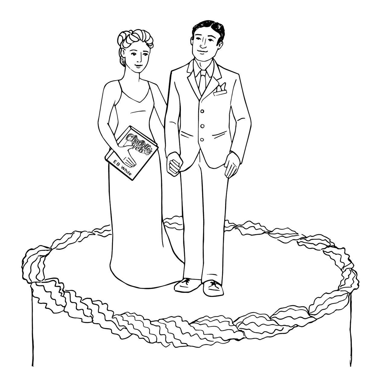 Cake topper, wedding in Maine