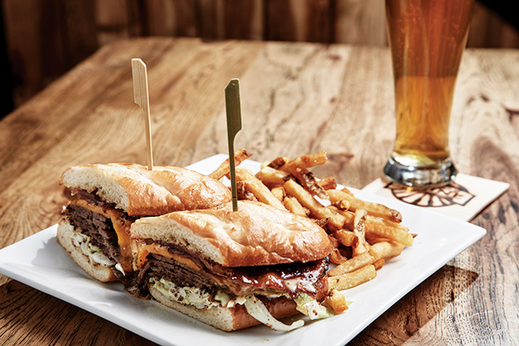 maple-brined pastrami on a bun, a.k.a. the sugar shack special