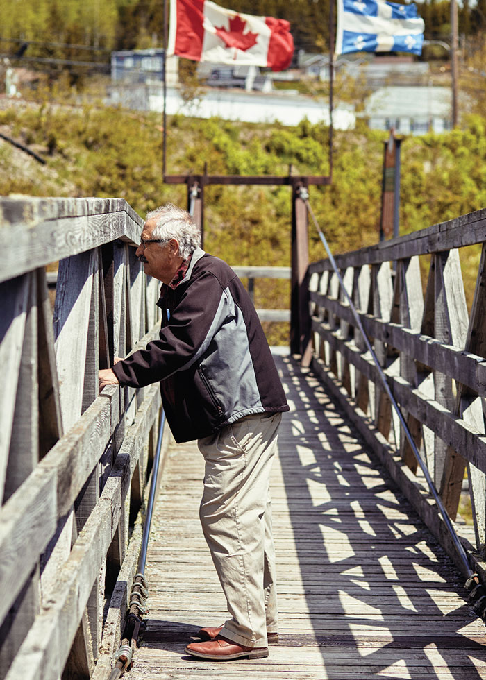 Scot Bubier on the Kelly Rapids footbridge.